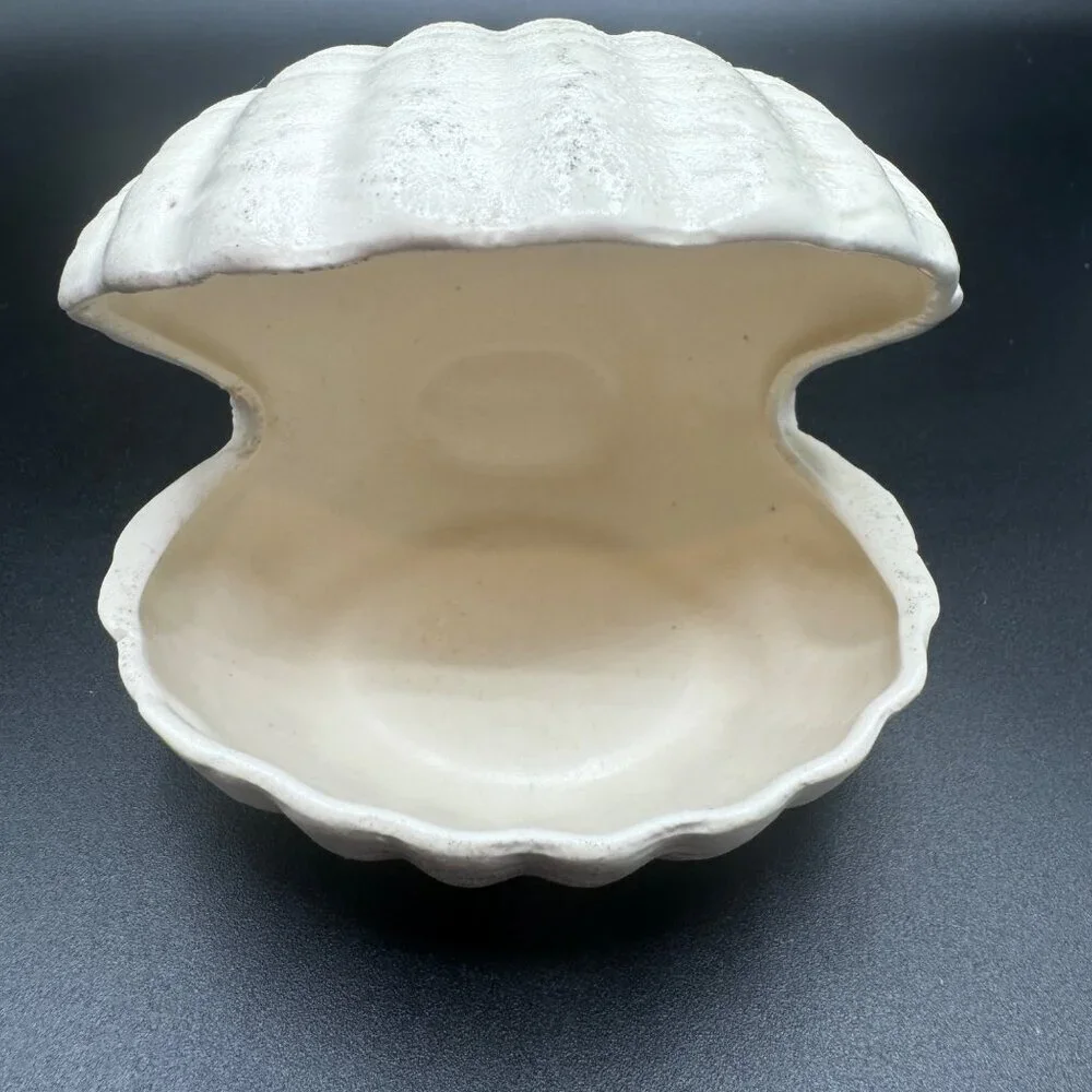 Vintage kitchen bathroom Double Clam Shell Dish read